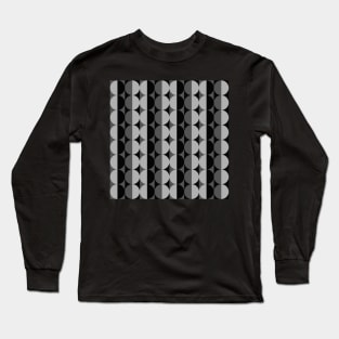 retro geometrical monochrome design Long Sleeve T-Shirt